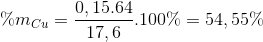 \%m_{Cu}=\frac{0,15.64}{17,6}.100\%=54,55\%