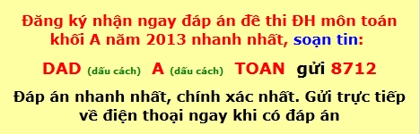Nhan xet de thi dai hoc mon Toan khoi A, A1 nam 2013