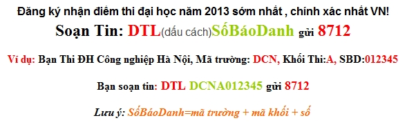 Thoi gian cong bo diem thi dai hoc nam 2013