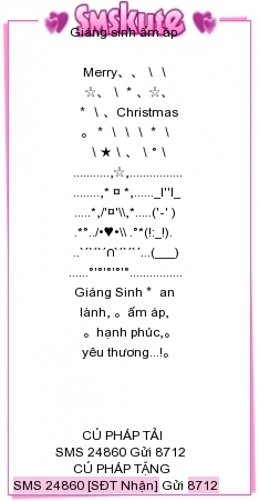 SMS kute chuc mung giang sinh 2013 cuc dep