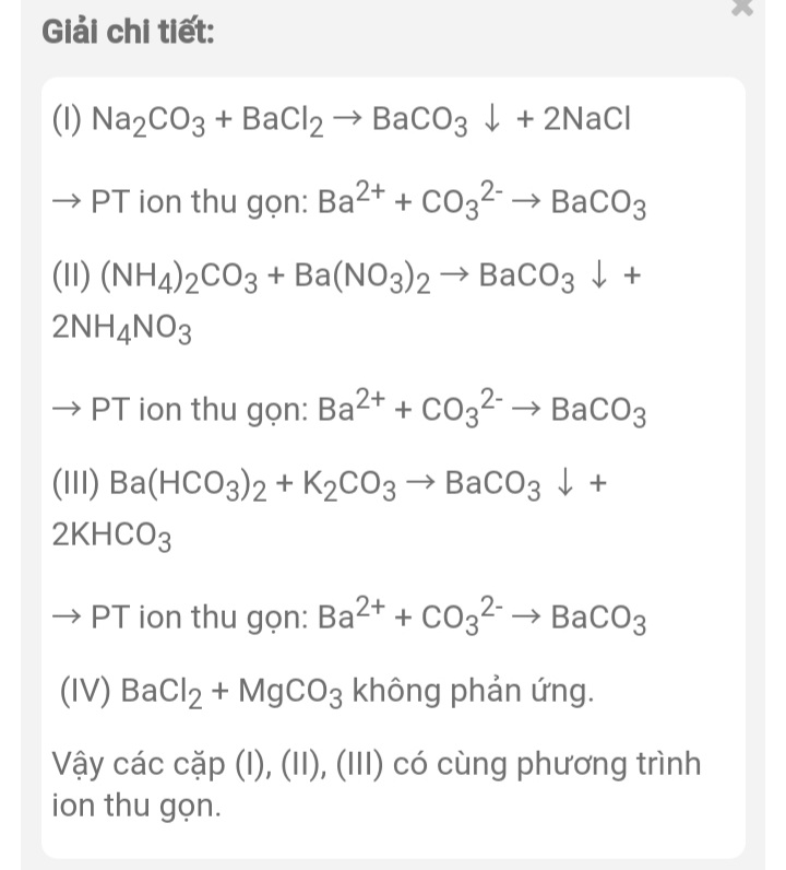 Na2CO3 + BaCl2 pt ion rút gọn: Phương trình Ion chi tiết và các ứng dụng